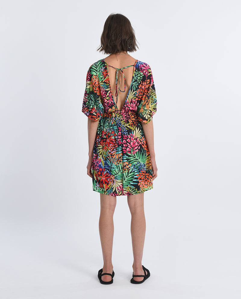 Ladies V-Neck Printed Dress