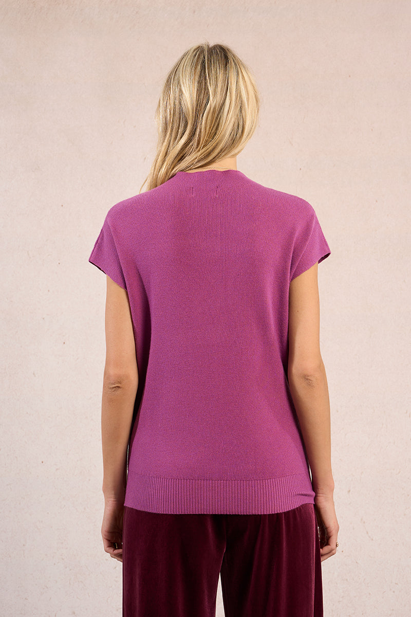 Ladies Capped Sleeve Sweater