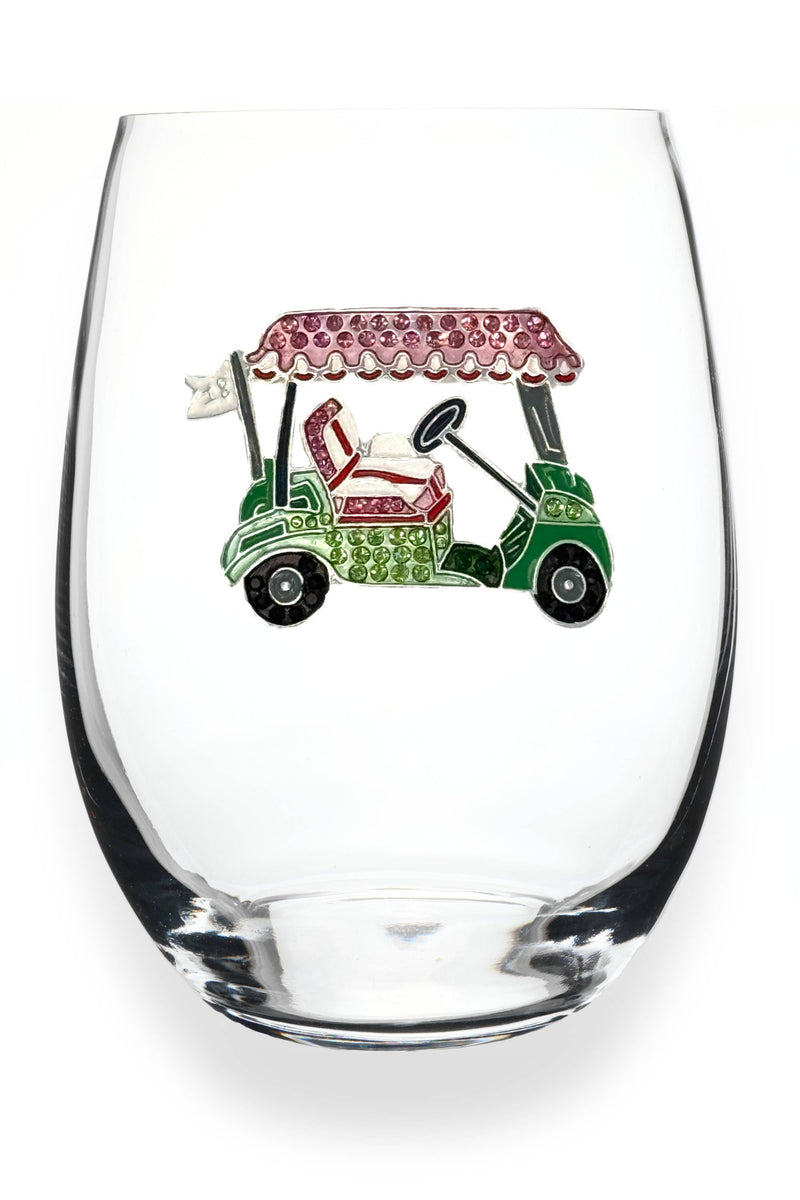 Golf Cart Wine Glass