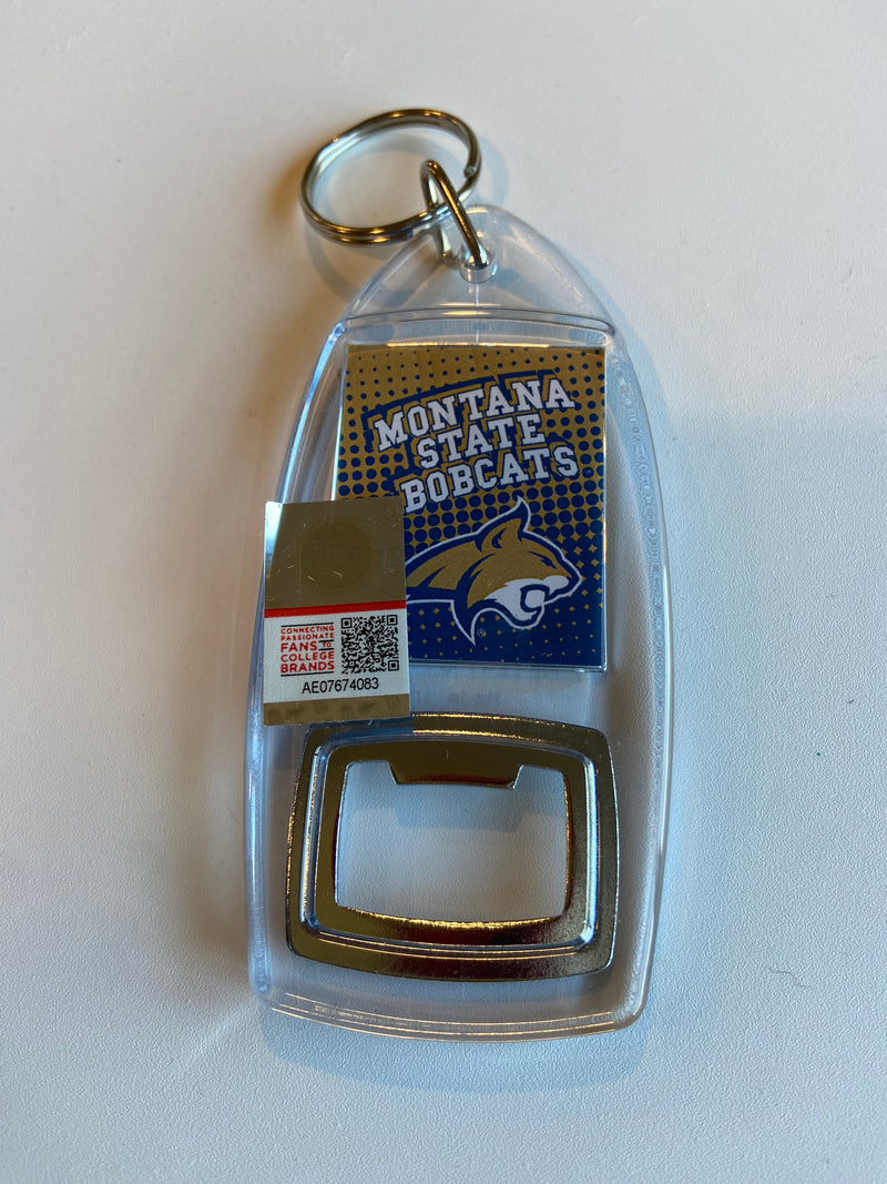 Montana State Bobcat Keychain with Bottle Opener