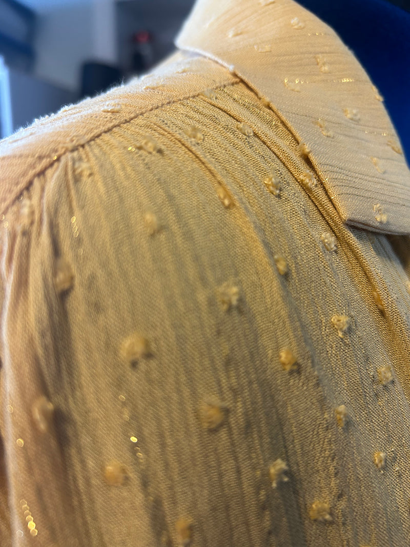 Golden Oversized Woven Shirt