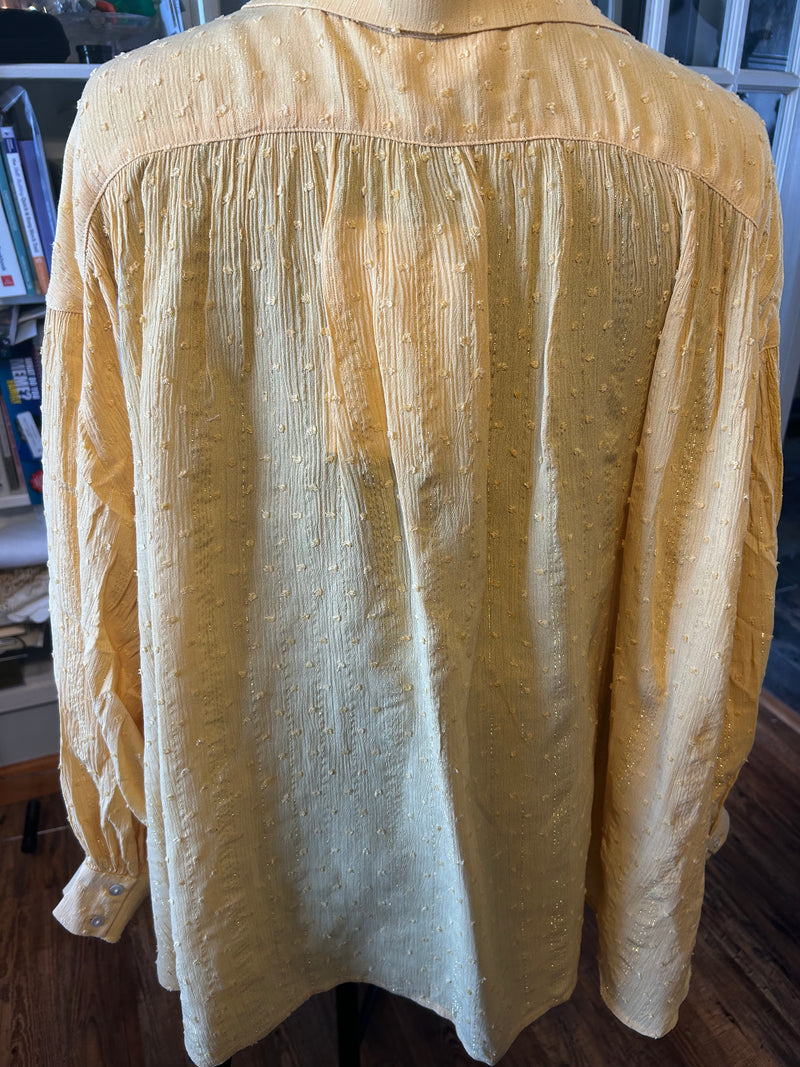 Golden Oversized Woven Shirt