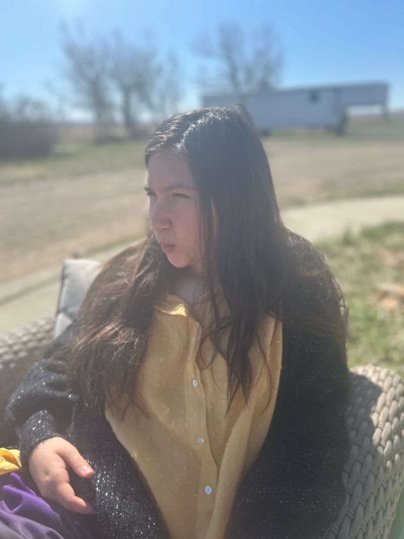 Golden Oversized Woven Shirt