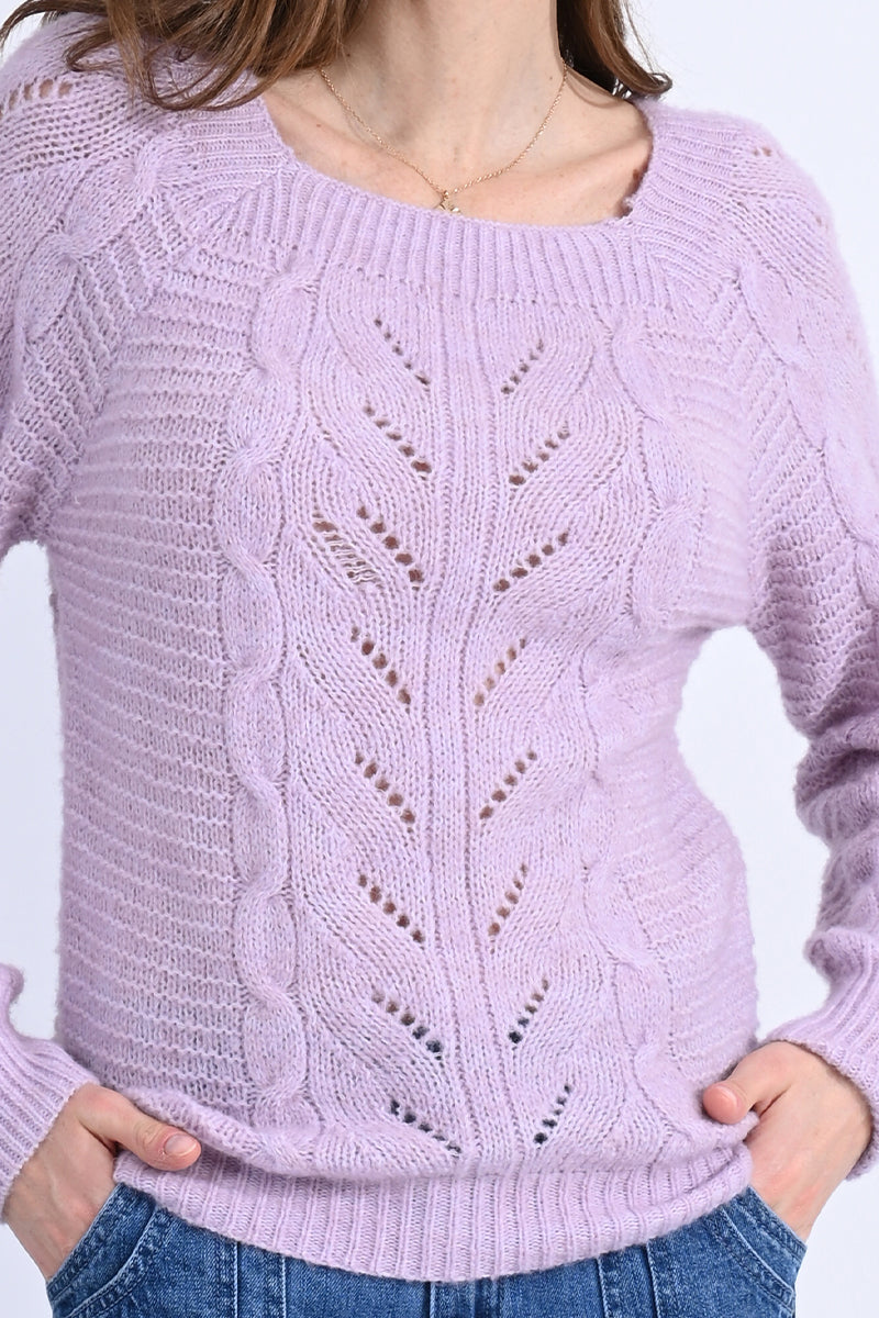Square Collar Knitted Sweater