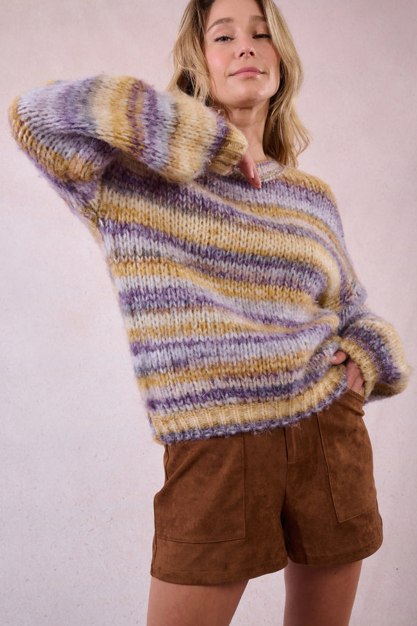 Ladies Multicolored Knitted Sweater