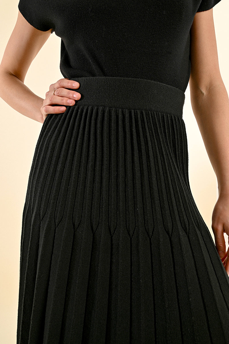 Pleated Midi Skirt