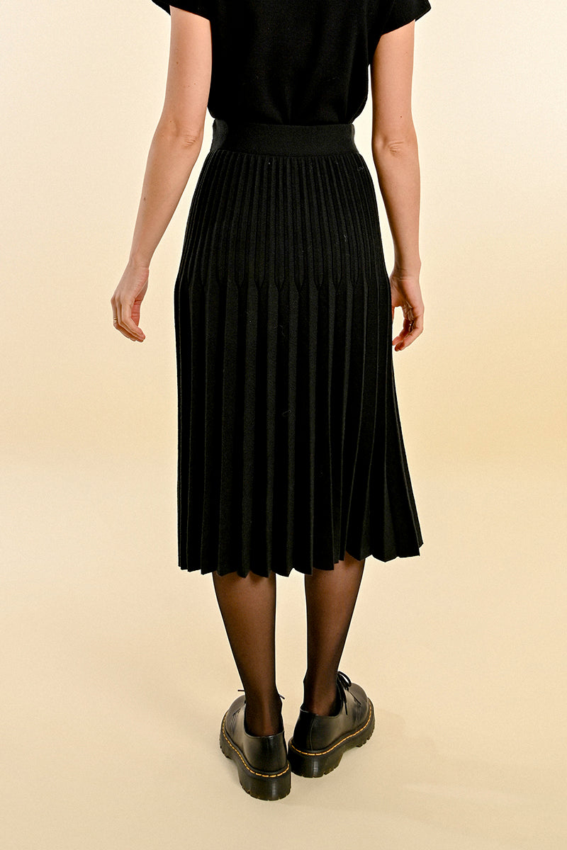 Pleated Midi Skirt