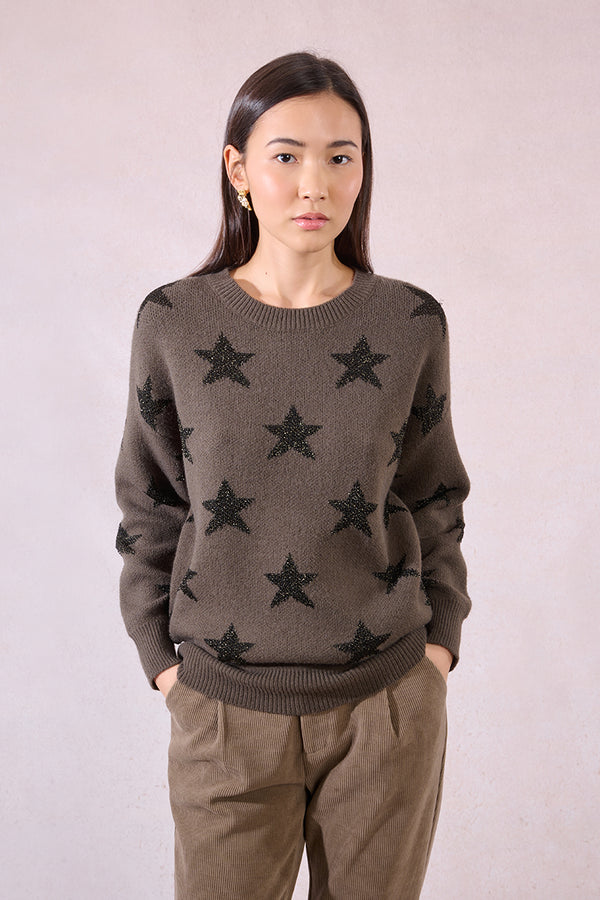 Ladies Knitted Star Sweater