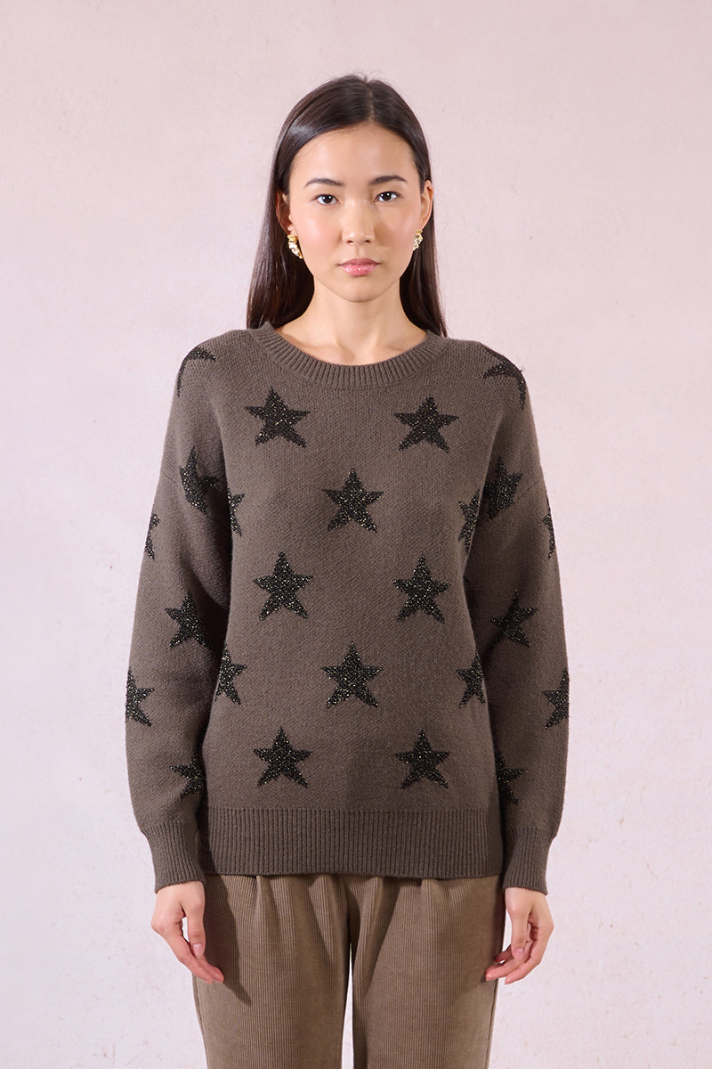 Ladies Knitted Star Sweater