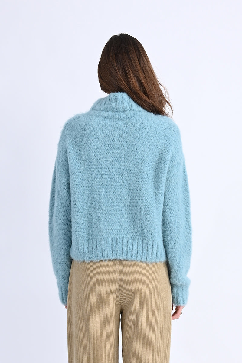 Turtleneck Cable Knitted Sweater