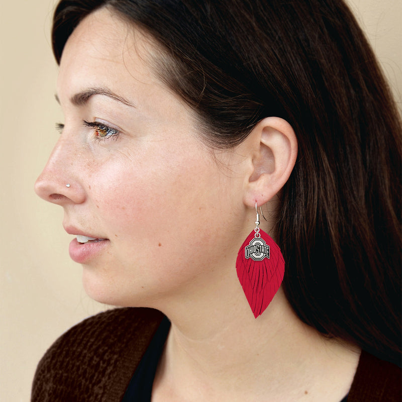 Ohio State Boho Earrings