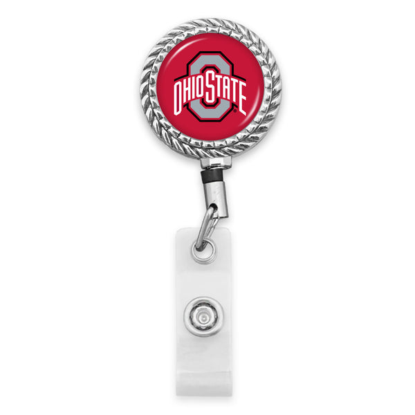 Ohio State Buckeyes Belt Clip Badge Reel- Rope Edge