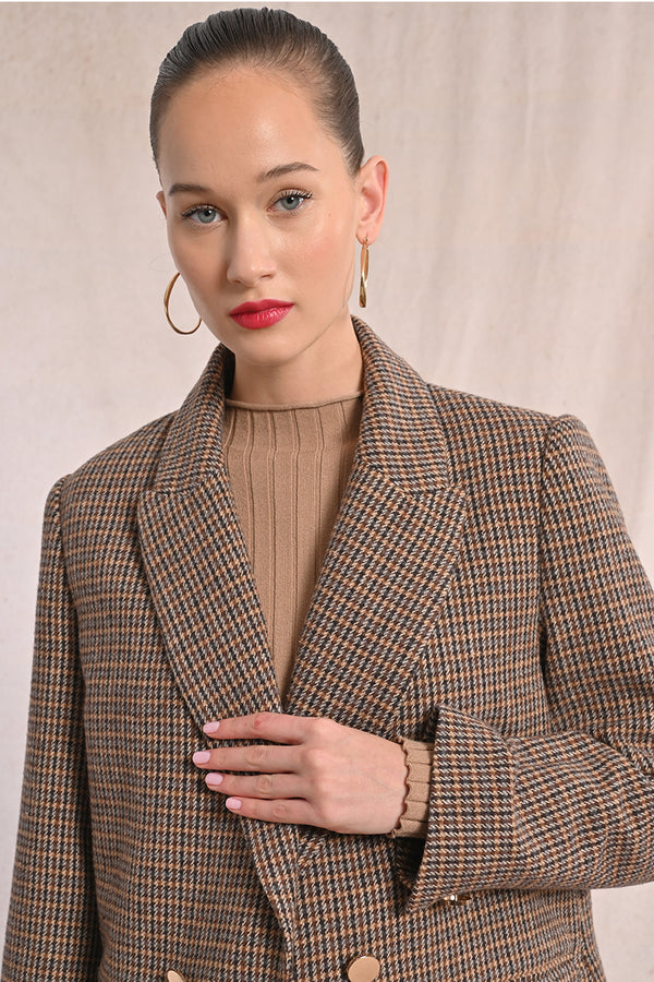 Ladies Houndstooth Blazer