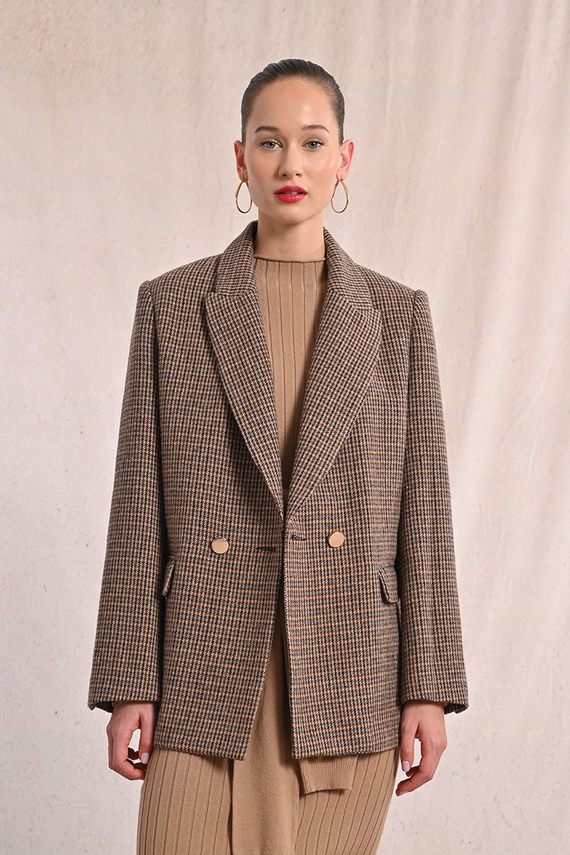 Ladies Houndstooth Blazer