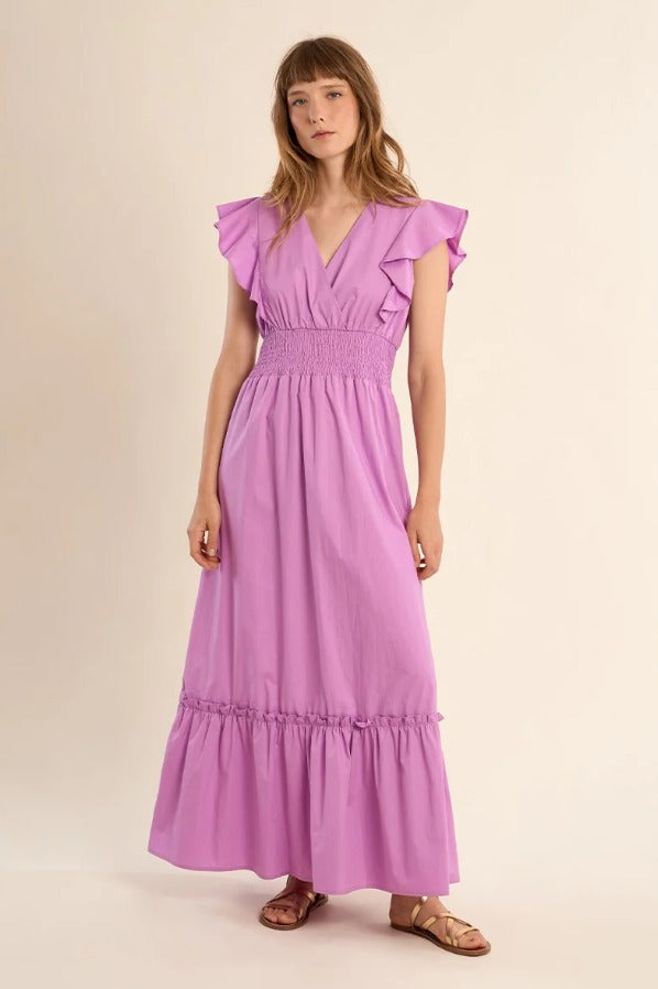 open lace back dress TIERED SATIN MOLLY BRACKEN DRESS – Agent 99 main image 1