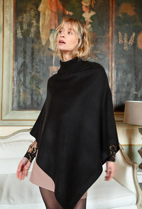 Triangle Turtleneck Poncho