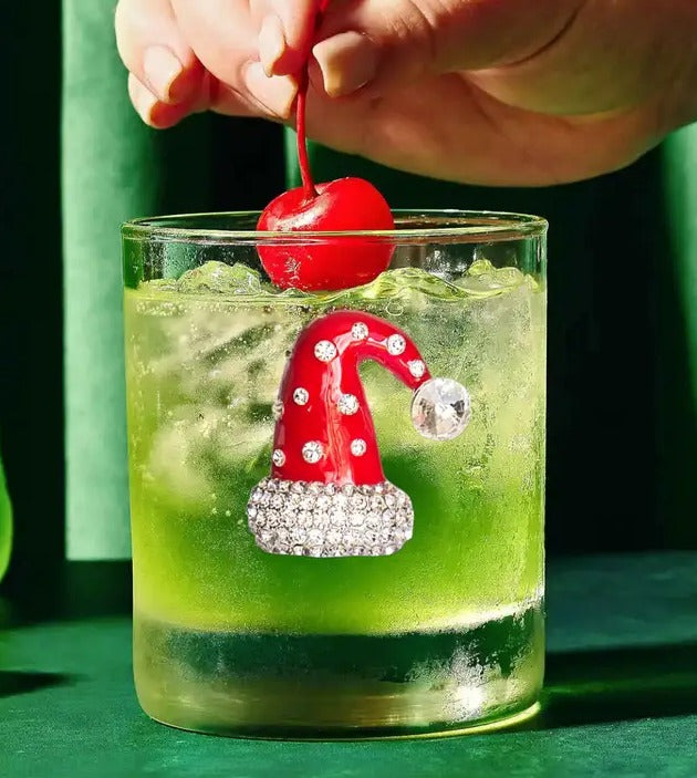 Christmas Hat - Double Old Fashioned Glass