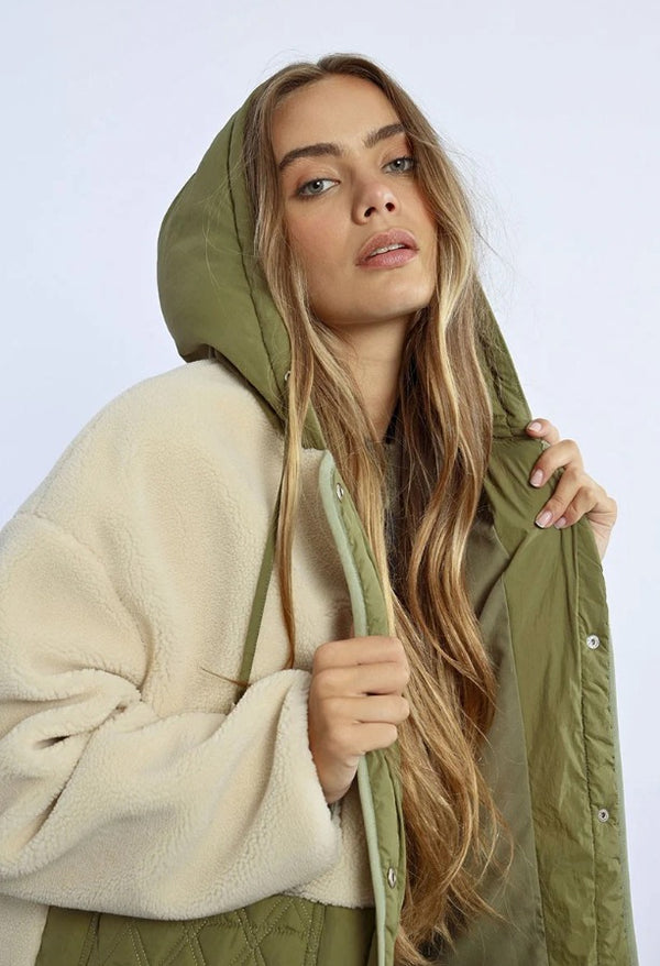 Faux Sheep Hooded Jacket