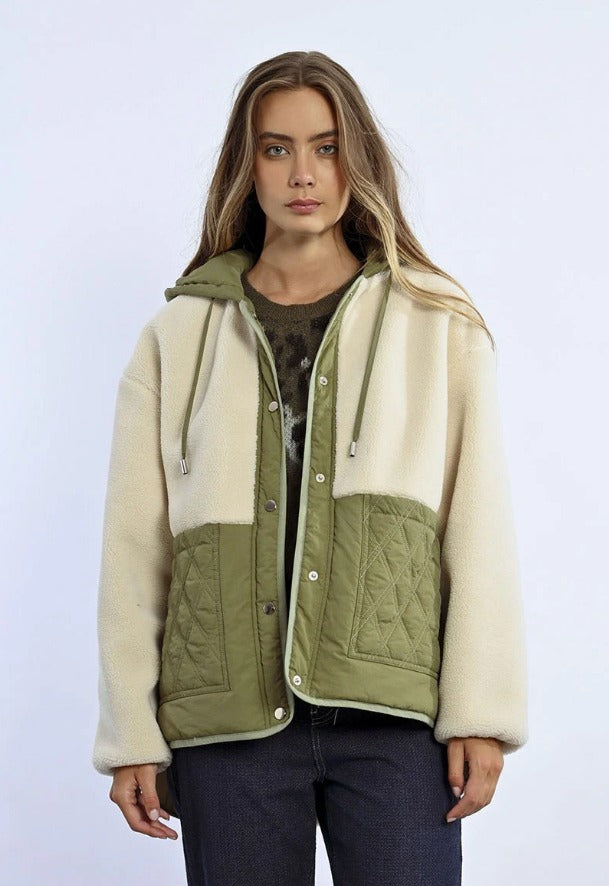 Faux Sheep Hooded Jacket