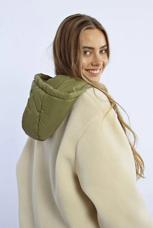 Faux Sheep Hooded Jacket