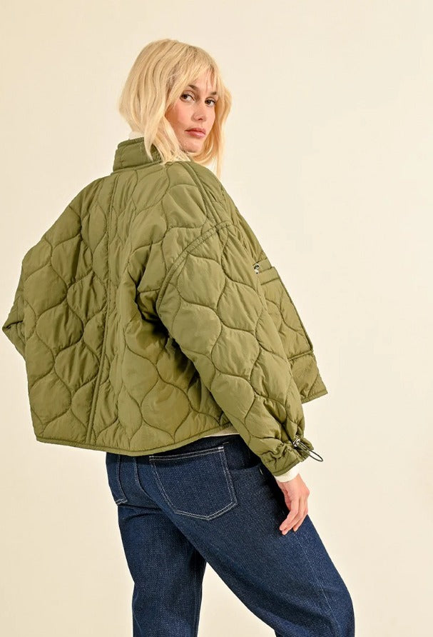 Fine Topstitched Down Jacket