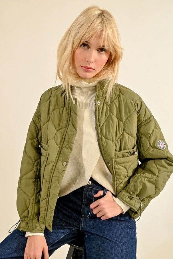 Fine Topstitched Down Jacket