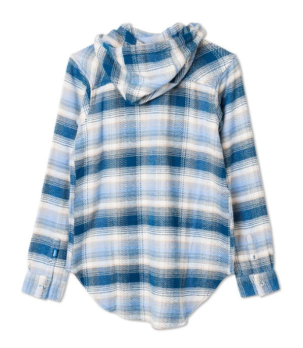 Jess Flannel Button Down Hoodie