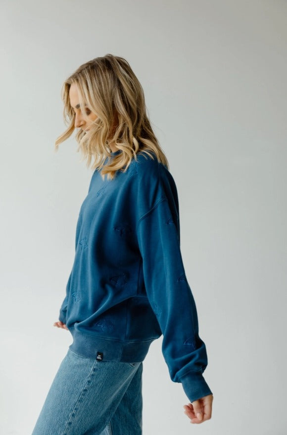 Montana State Ritter Repeat Lantern Sleeve Crew