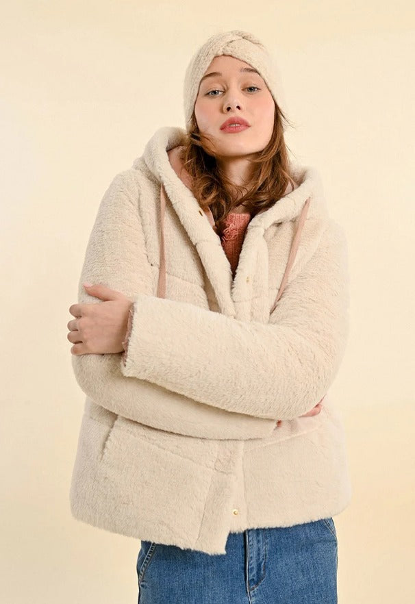 Hooded Faux Fur Lined Jacket