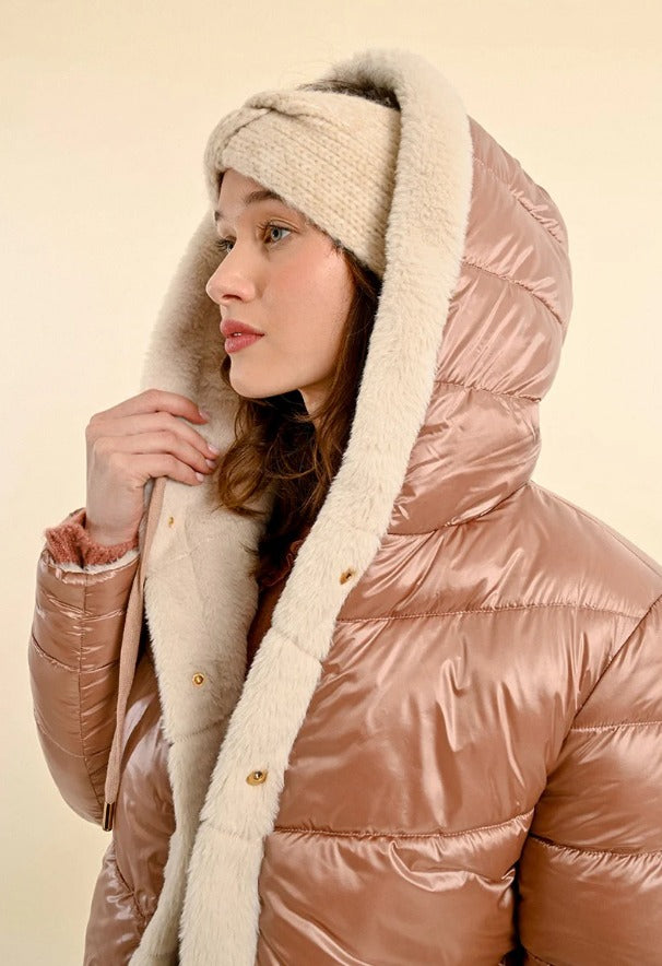 Hooded Faux Fur Lined Jacket