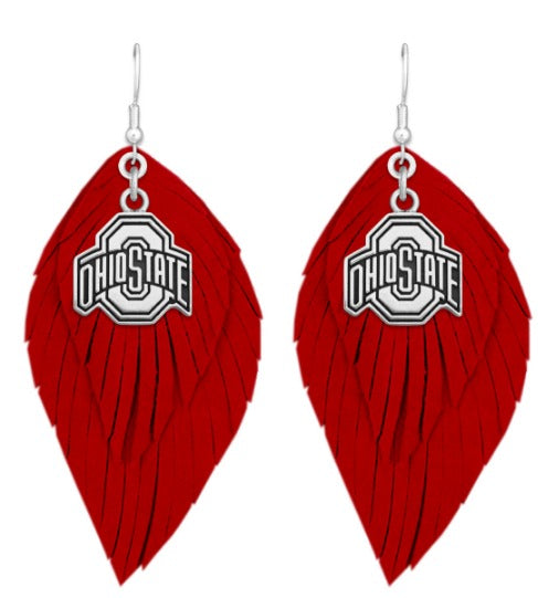 Ohio State Boho Earrings