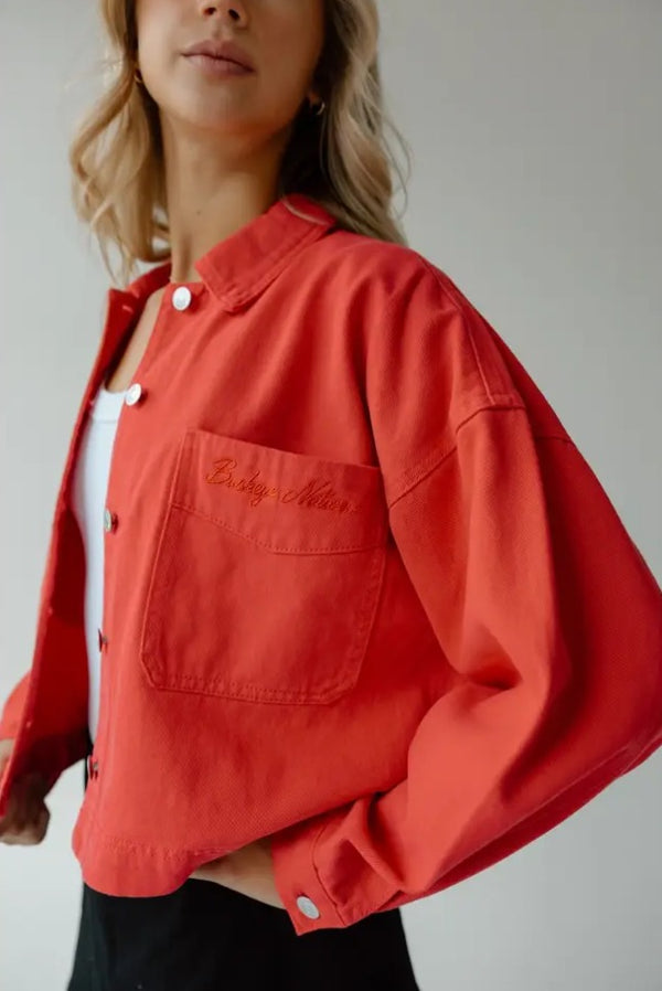 Women's Ohio State Embroidered Canvas Jacket