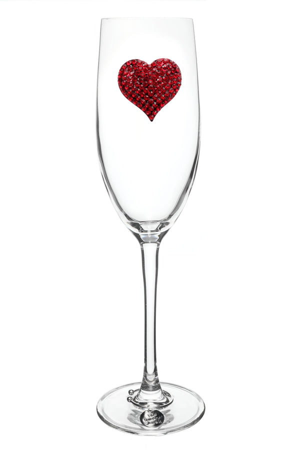 Red Heart Champagne Flute