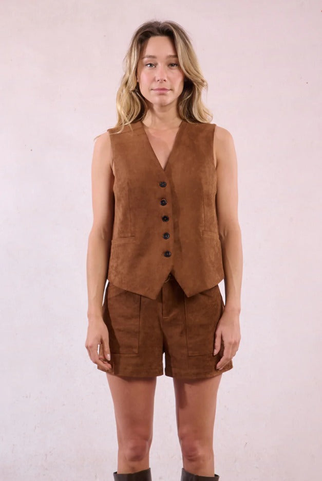 Women's Suede Vest