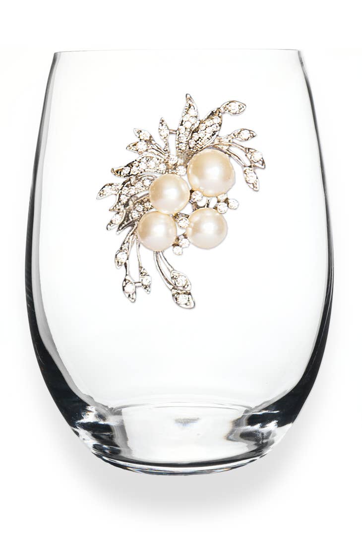 Pearl Bouquet Stemless Glass